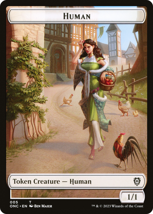 Human (TONC-005) - Phyrexia: All Will Be One Commander Tokens