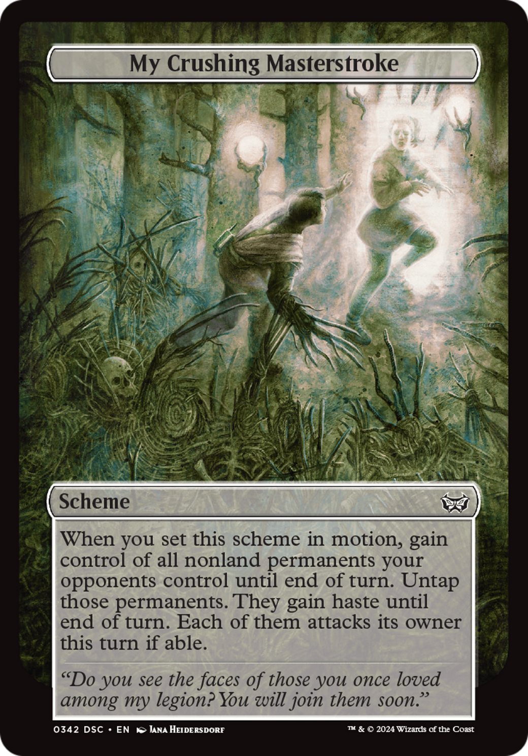 My Crushing Masterstroke (Full Art) [Duskmourn: Archenemy]