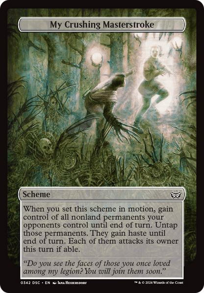 My Crushing Masterstroke (Full Art) [Duskmourn: Archenemy]