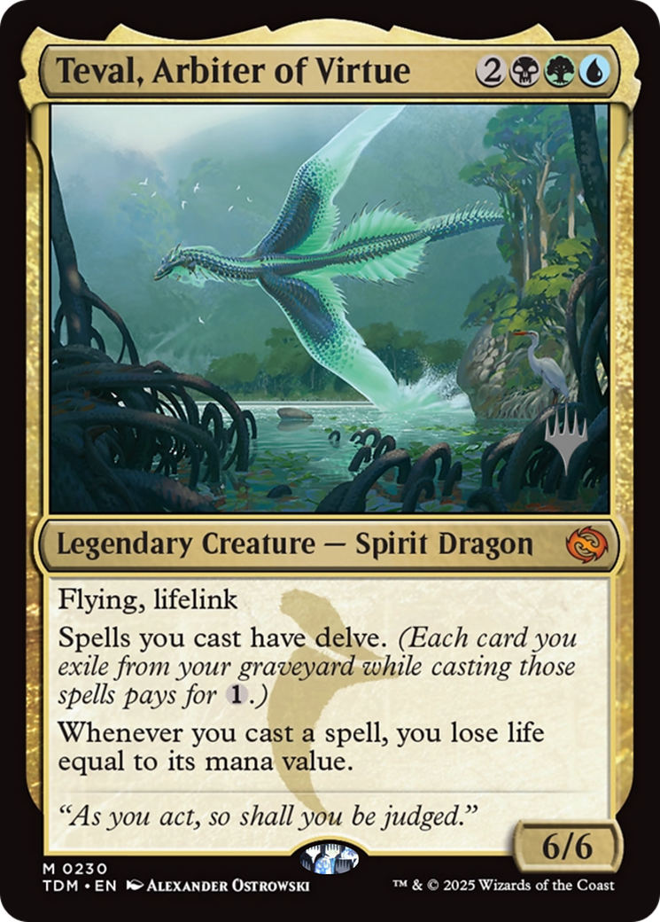 Teval, Arbiter of Virtue [Tarkir: Dragonstorm Promos]