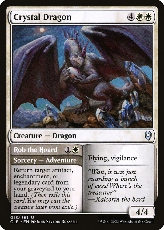 Crystal Dragon // Rob the Hoard [Commander Legends: Battle for Baldur's Gate]