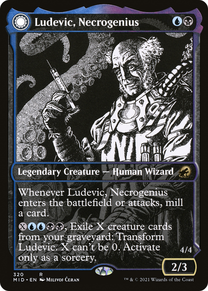 Ludevic, Necrogenius // Olag, Ludevic's Hubris (Showcase Eternal Night) [Innistrad: Midnight Hunt]
