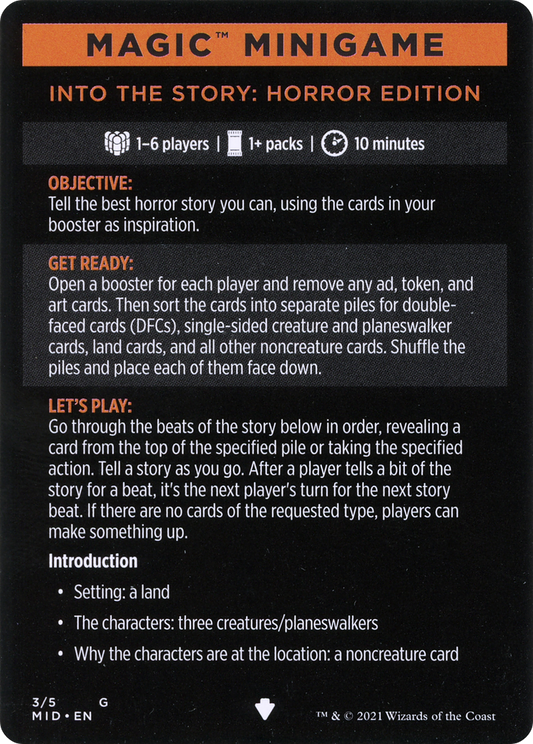 Into the Story: Horror Edition // Into the Story (cont'd) (MMID-003) - Innistrad: Midnight Hunt Minigames Foil