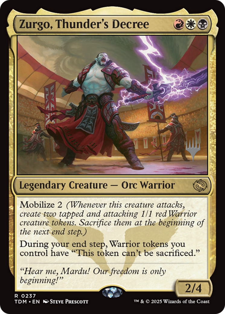 Zurgo, Thunder's Decree [Tarkir: Dragonstorm Promos]