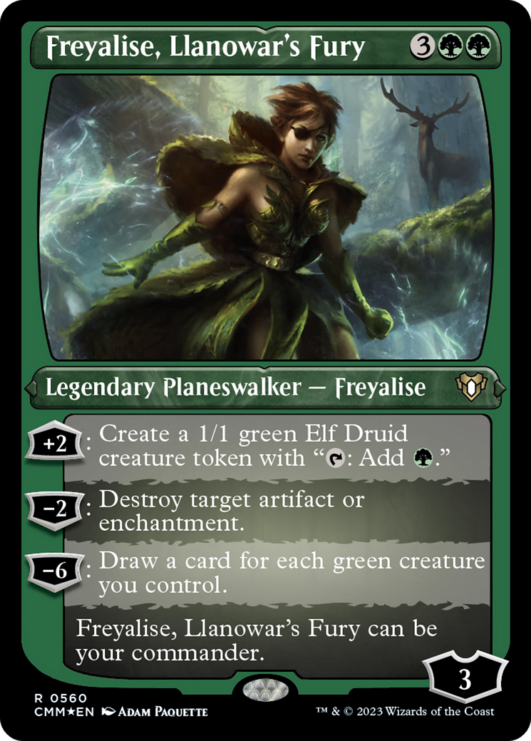 Freyalise, Llanowar's Fury (Foil Etched) [Commander Masters]