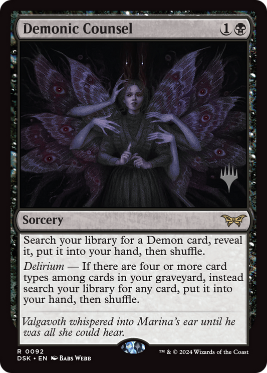 Demonic Counsel (Promo Pack) [Duskmourn: House of Horror Promos]