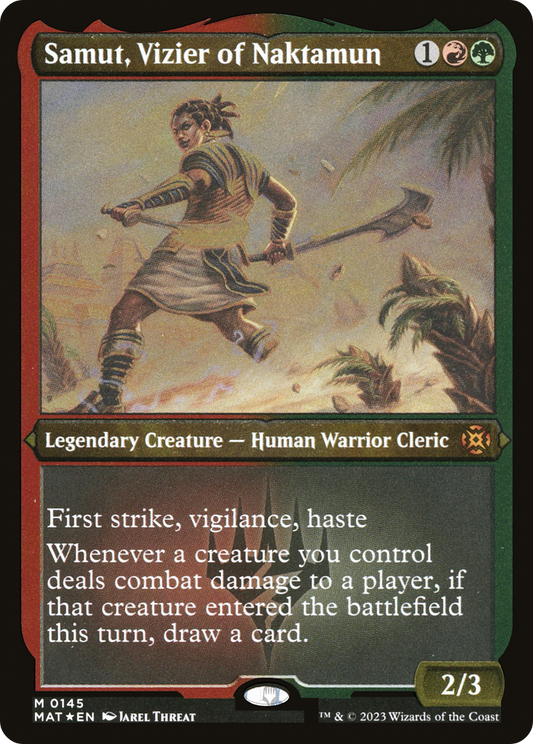 Samut, Vizier of Naktamun (Foil Etched) [March of the Machine: The Aftermath]