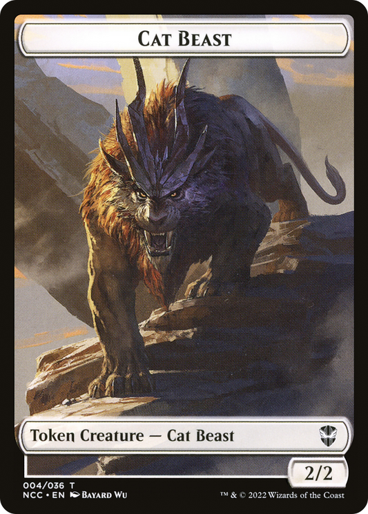 Cat Beast (TNCC-004) - New Capenna Commander Tokens Foil