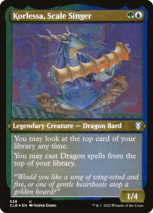 Korlessa, Scale Singer (CLB-538) - Commander Legends: Battle for Baldur's Gate Etched Foil