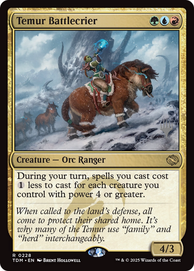 Temur Battlecrier [Tarkir: Dragonstorm Promos]