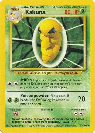 Kakuna 033  Base Set - Uncommon