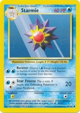 Starmie 064  Base Set - Common