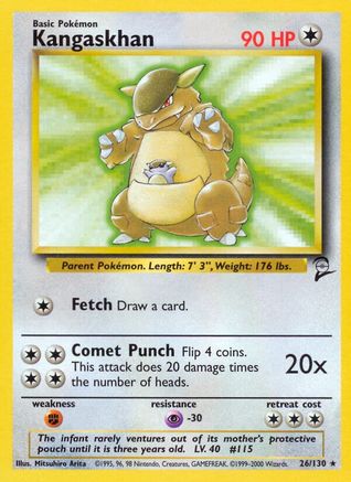 Kangaskhan 026  Base Set 2 - Rare