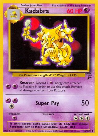 Kadabra 046  Base Set 2 - Uncommon