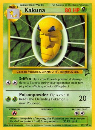 Kakuna 047  Base Set 2 - Uncommon