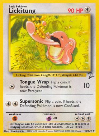 Lickitung 048  Base Set 2 - Uncommon