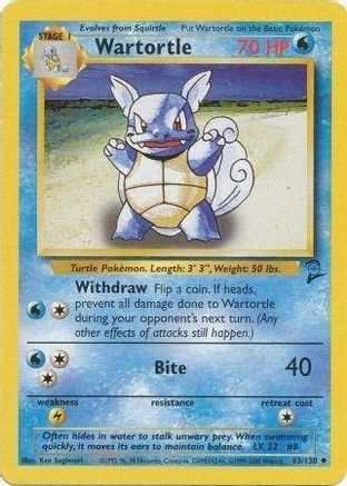 Wartortle 063  Base Set 2 - Uncommon