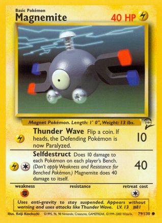 Magnemite 079  Base Set 2 - Common