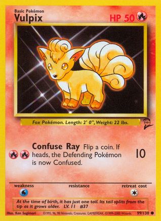 Vulpix 099  Base Set 2 - Common