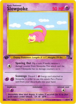 Slowpoke 055  - Unlimited Fossil - Common