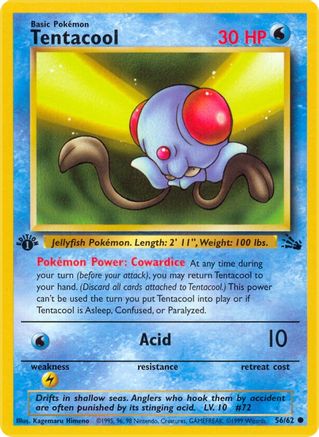 Tentacool 056  - Unlimited Fossil - Common