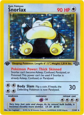 Snorlax (11) 011  - Unlimited Holofoil Jungle - Holo Rare