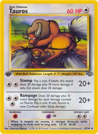 Tauros 047  - Unlimited Jungle - Uncommon