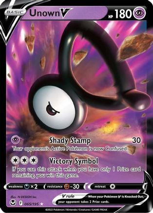 Unown V 065  - Holofoil SWSH12 Silver Tempest - Ultra Rare