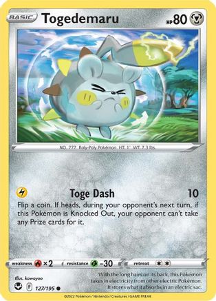 Togedemaru 127  SWSH12 Silver Tempest - Common