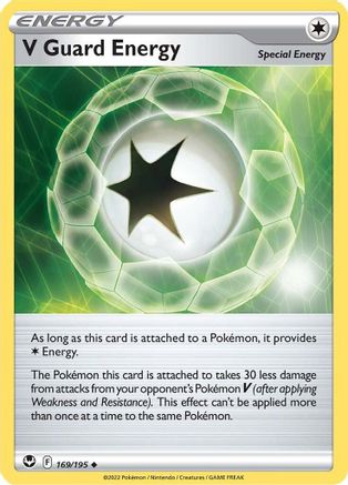 V Guard Energy 169  - Reverse Holofoil SWSH12 Silver Tempest - Uncommon