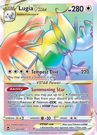 Lugia VSTAR (Secret) (202) 202  - Holofoil SWSH12 Silver Tempest - Secret Rare