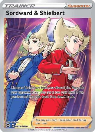 Sordward & Shielbert TG28  - Holofoil SWSH12 Silver Tempest Trainer Gallery - Ultra Rare