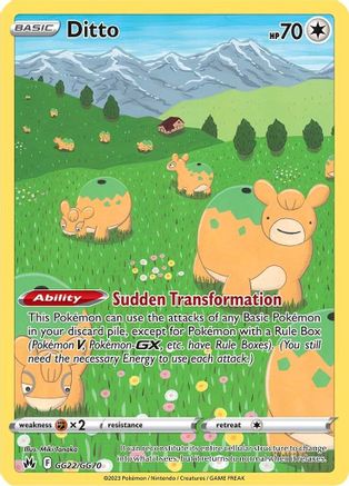 Ditto GG22  - Holofoil Crown Zenith Galarian Gallery - Ultra Rare