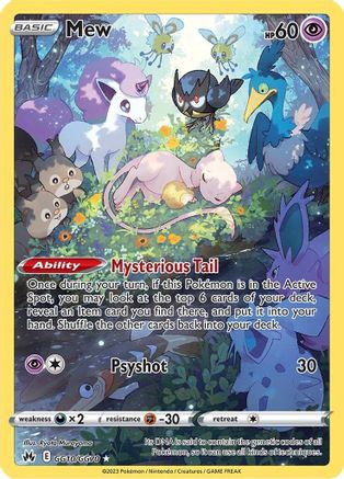 Mew GG10  - Holofoil Crown Zenith Galarian Gallery - Ultra Rare