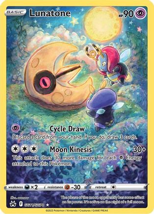 Lunatone GG11  - Holofoil Crown Zenith Galarian Gallery - Ultra Rare