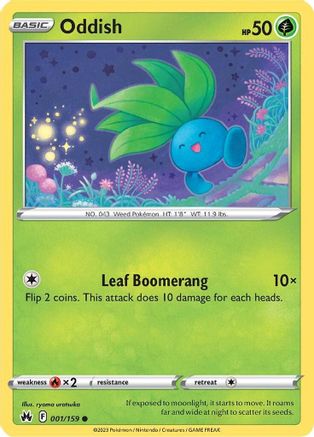 Oddish 001  Crown Zenith - Common