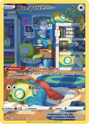 Dunsparce GG23  - Holofoil Crown Zenith Galarian Gallery - Ultra Rare