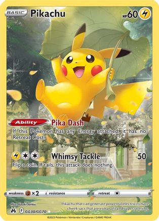 Pikachu GG30  - Holofoil Crown Zenith Galarian Gallery - Ultra Rare