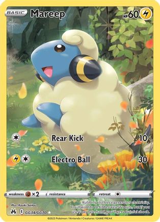 Mareep GG34  - Holofoil Crown Zenith Galarian Gallery - Ultra Rare