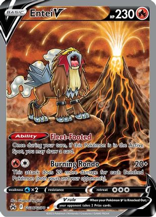 Entei V GG36  - Holofoil Crown Zenith Galarian Gallery - Ultra Rare