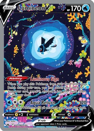 Lumineon V GG39  - Holofoil Crown Zenith Galarian Gallery - Ultra Rare