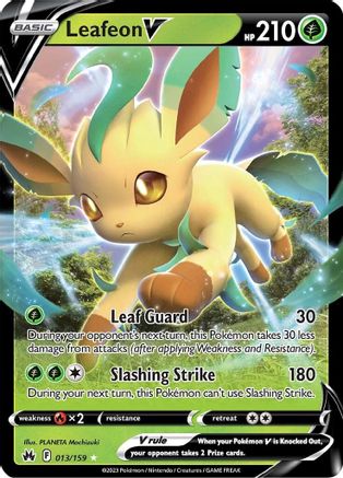 Leafeon V 013  - Holofoil Crown Zenith - Ultra Rare