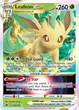 Leafeon VSTAR 014  - Holofoil Crown Zenith - Ultra Rare