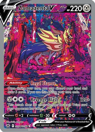 Zamazenta V GG54  - Holofoil Crown Zenith Galarian Gallery - Ultra Rare