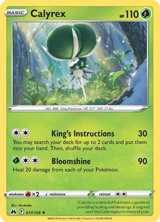Calyrex 017  - Holofoil Crown Zenith - Holo Rare