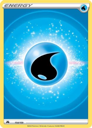 Water Energy (Texture Full Art) 154  - Holofoil Crown Zenith - Ultra Rare