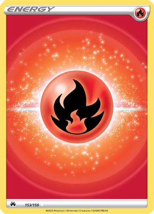 Fire Energy (Texture Full Art) 153  - Holofoil Crown Zenith - Ultra Rare
