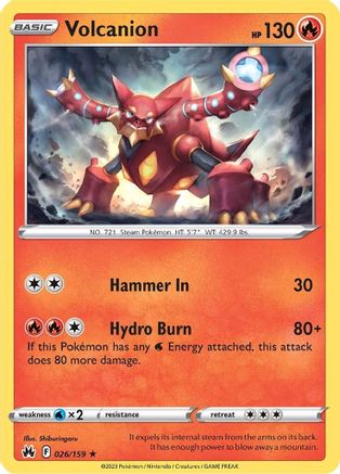 Volcanion 026  - Holofoil Crown Zenith - Holo Rare
