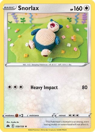 Snorlax 109  Crown Zenith - Rare