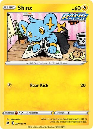 Shinx (39) 039  - Reverse Holofoil Crown Zenith - Common